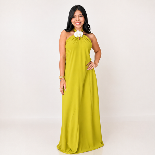 Green Lime Maxi Dress
